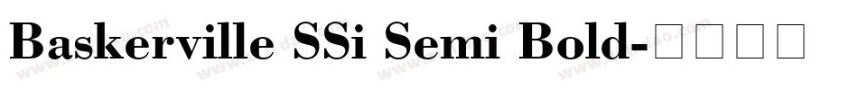 Baskerville SSi Semi Bold字体转换